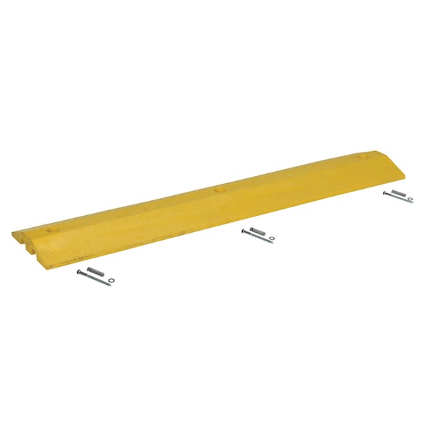 Speed Bump, 2 in Height, 4 ft Length, Yellow